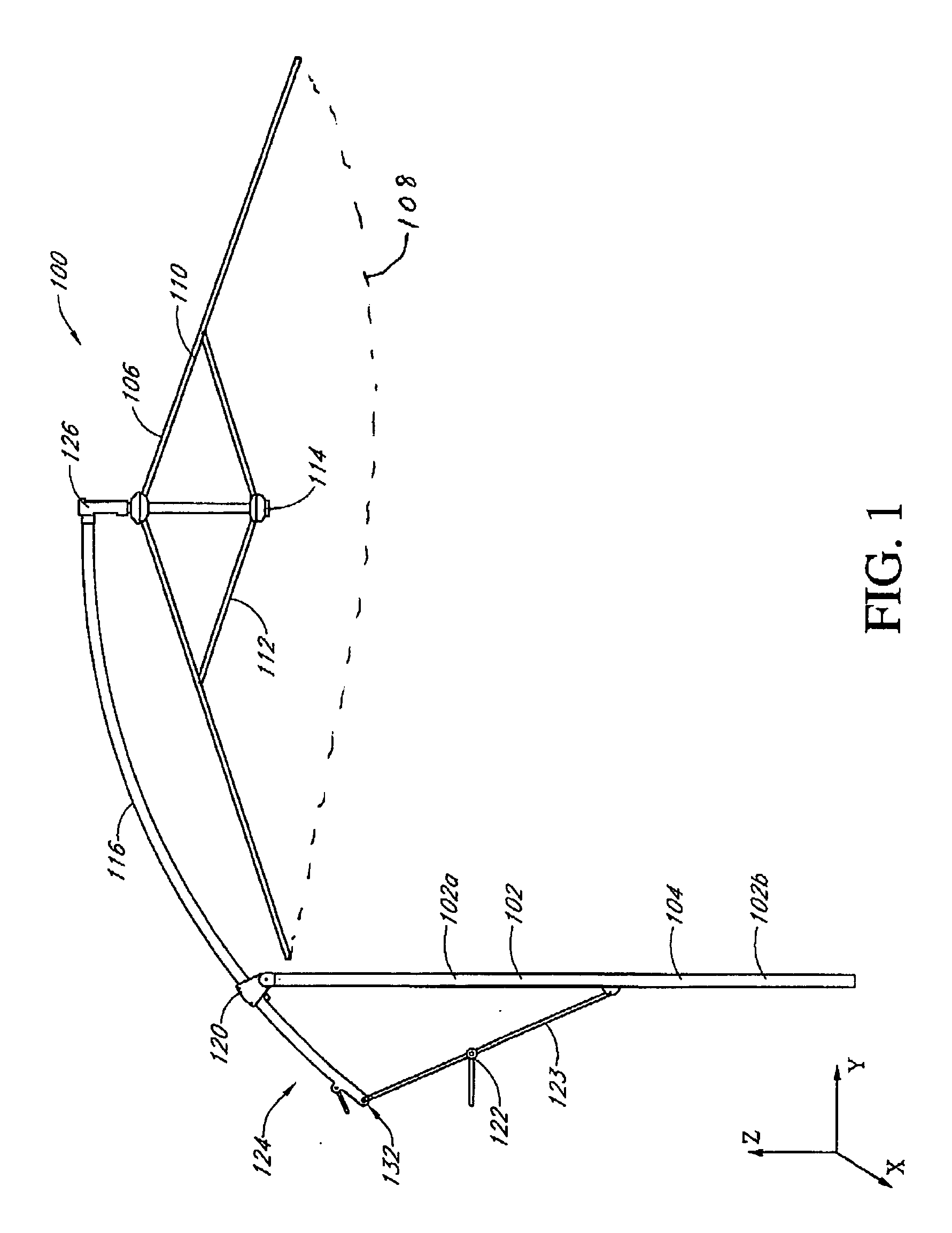 Umbrella assembly with tilt adjustment