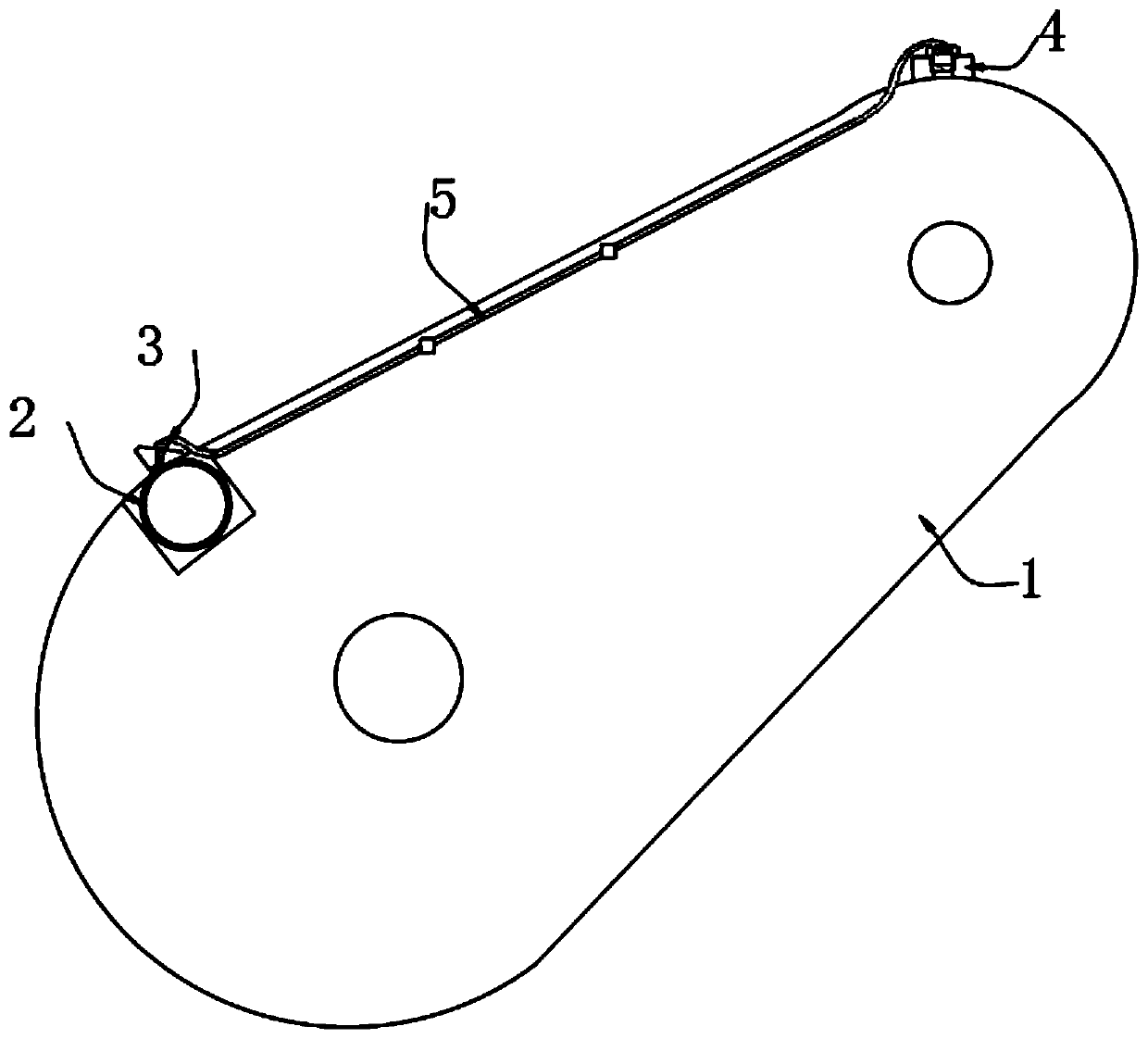 Chain transmission mechanism protective cover for warp knitting machine