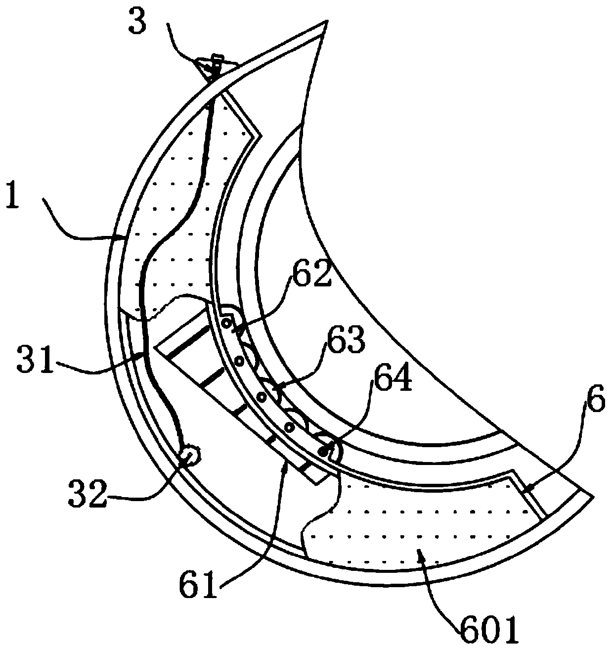 Chain transmission mechanism protective cover for warp knitting machine