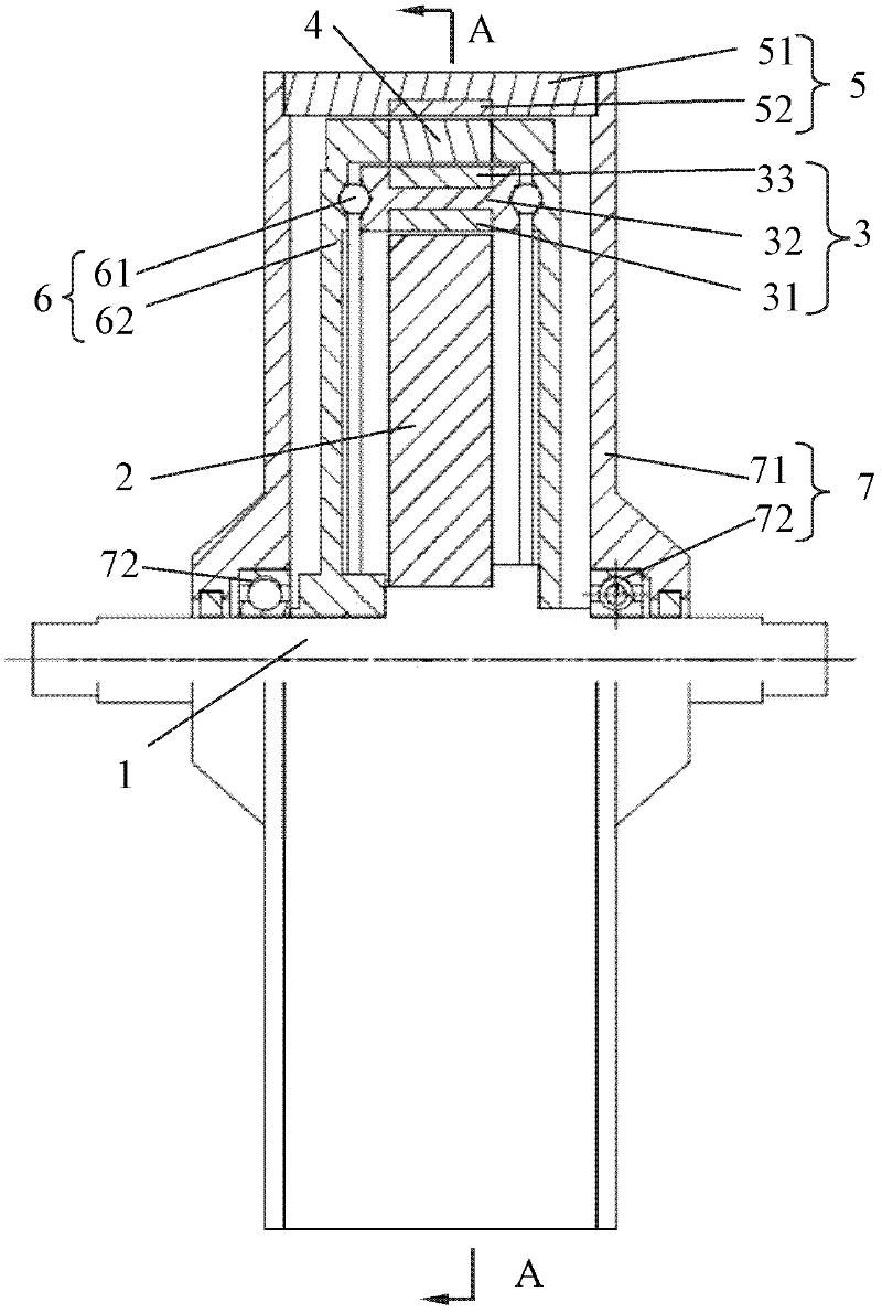 Magnetic gear-type composite hub motor