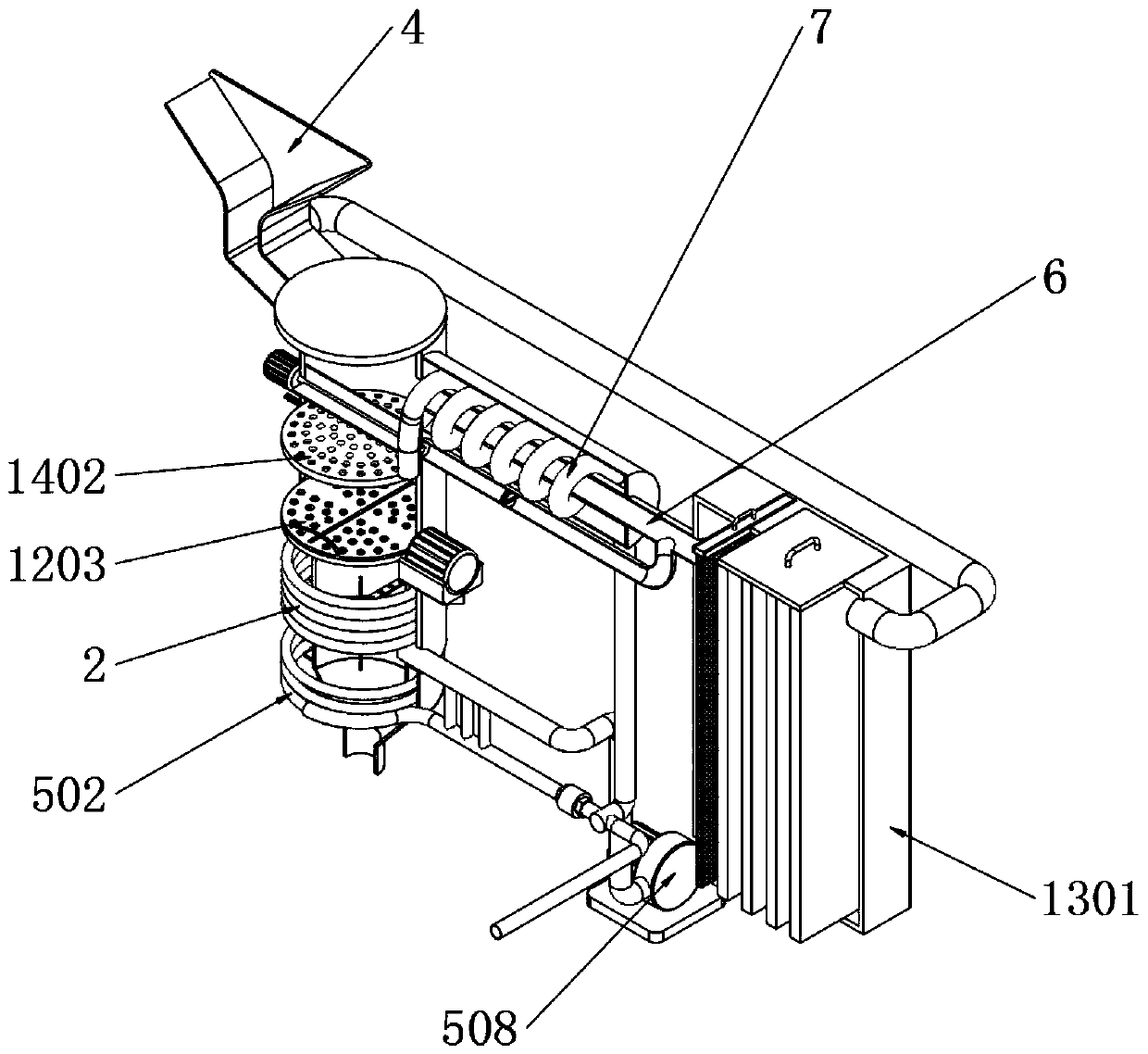 Efficient biomass heat supply conversion system