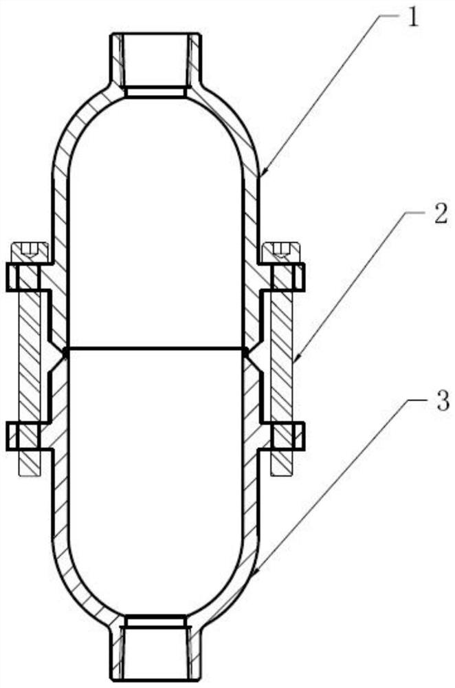 Small high-pressure storage tank