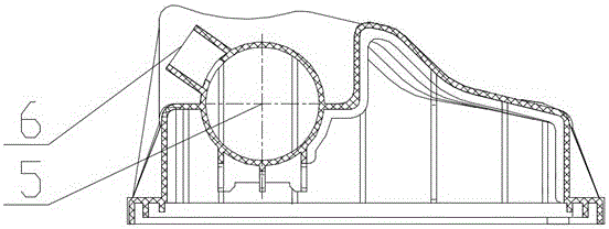 Injection mold for upper shell of automobile air filter