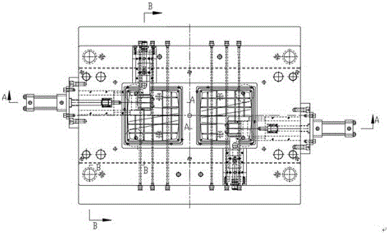 Injection mold for upper shell of automobile air filter