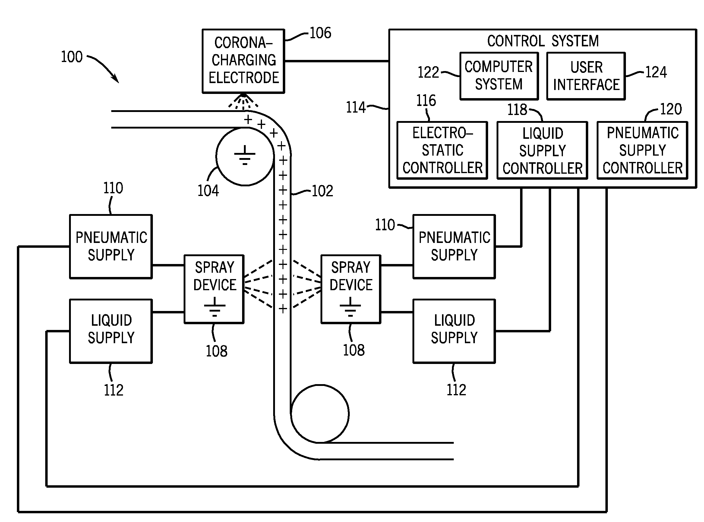 Thermally isolated liquid supply for web moistening