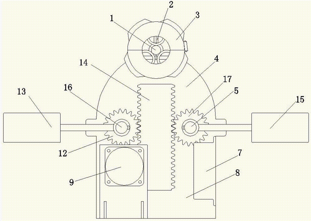 Active anti-galloping device of overhead power transmission line