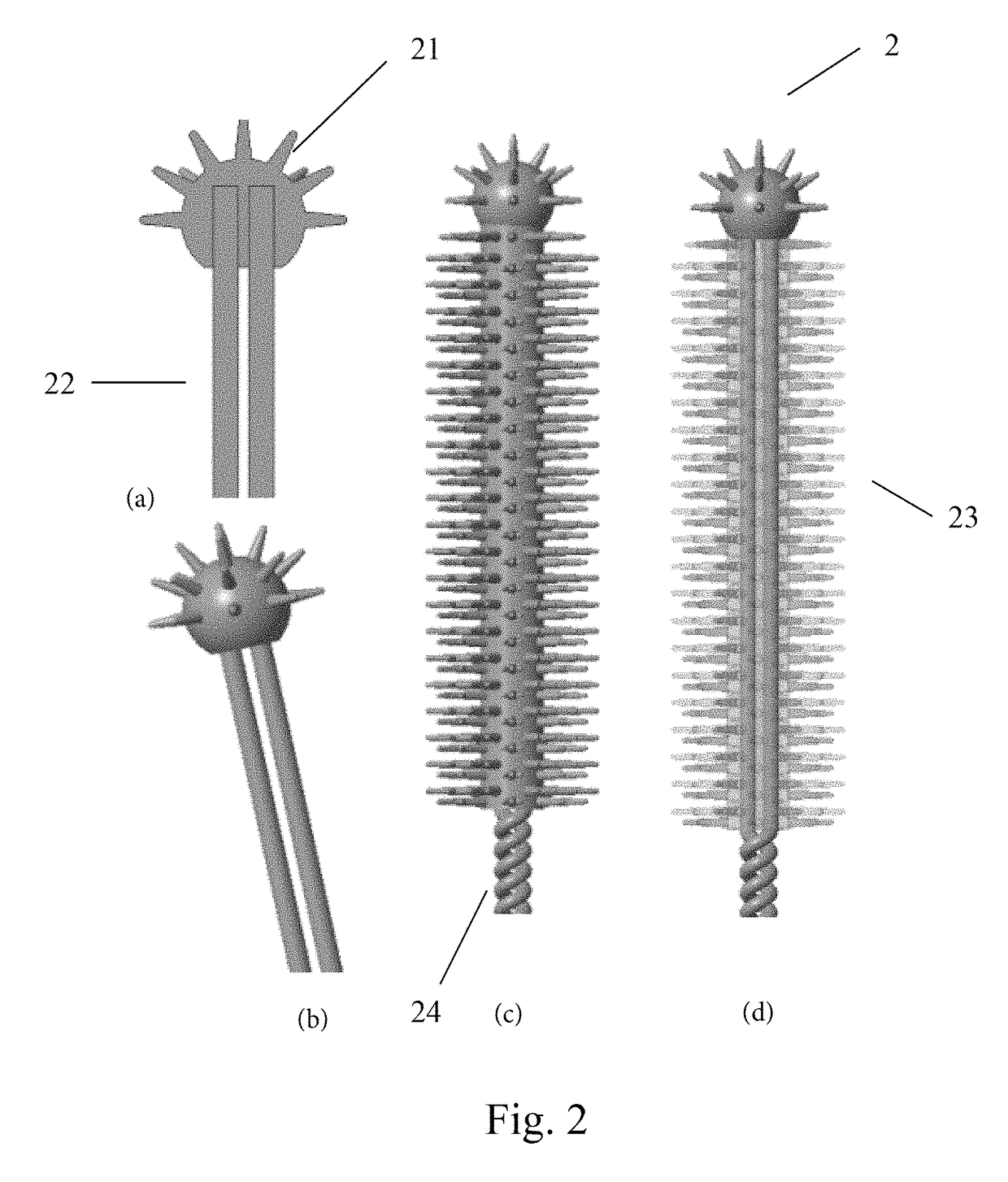 Assembly technology for any shape disk brush with metal wires and conical