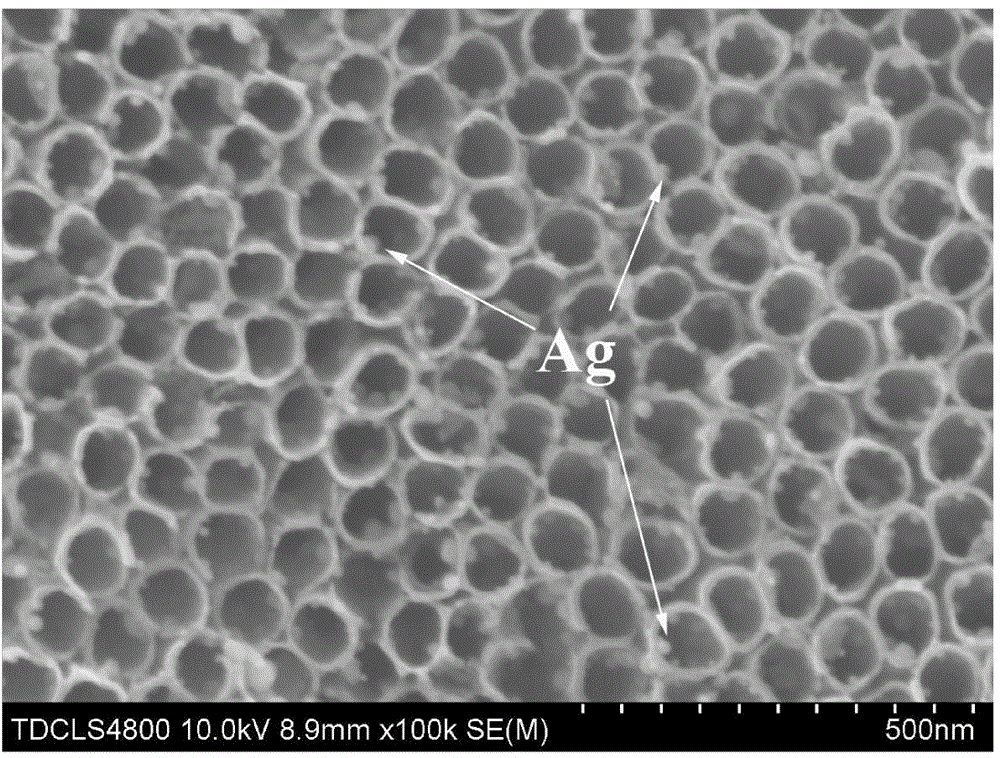 Preparation method of nano silver particle loaded antimicrobial titanium dioxide coating