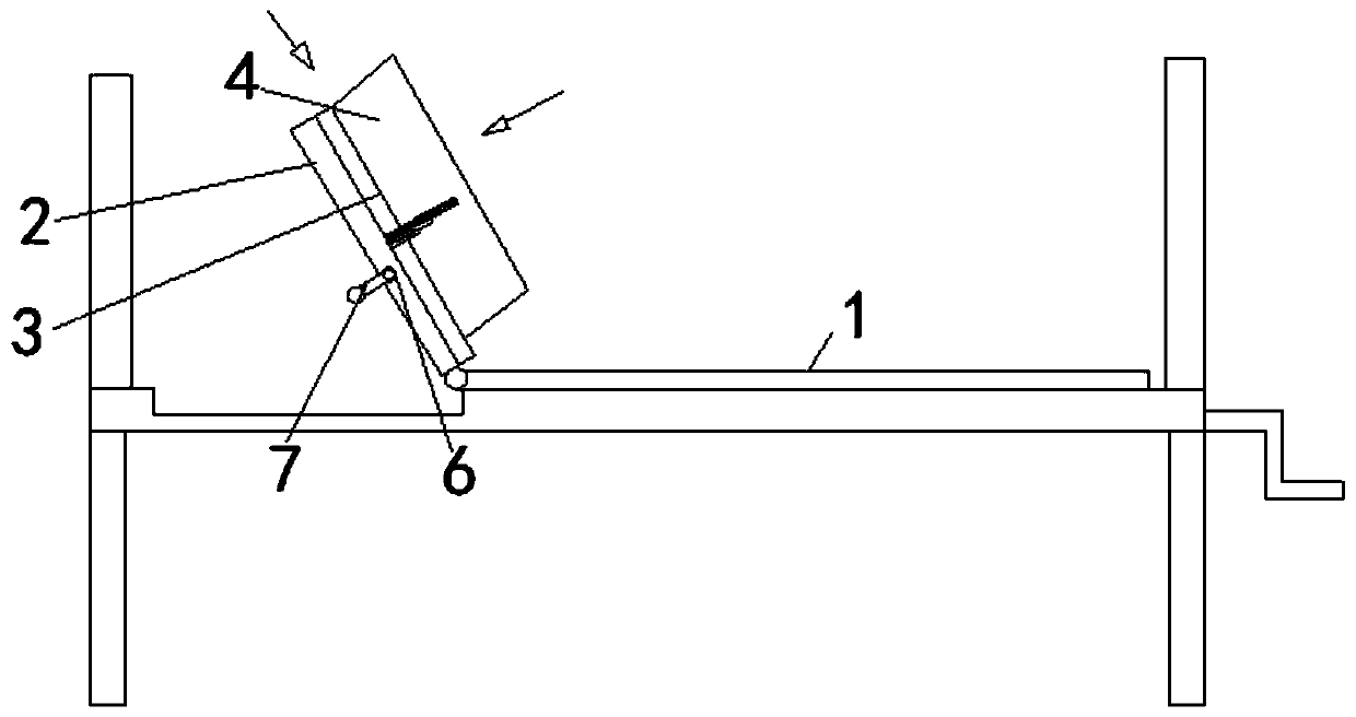 Anti-sideslip sickbed capable of being adjusted at any angle