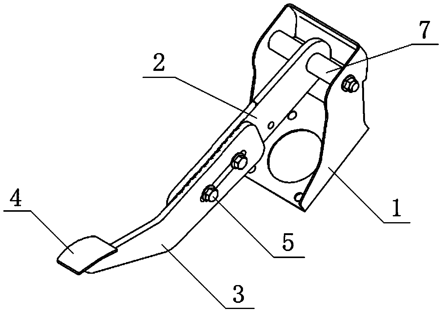 Brake pedal structure for automobile