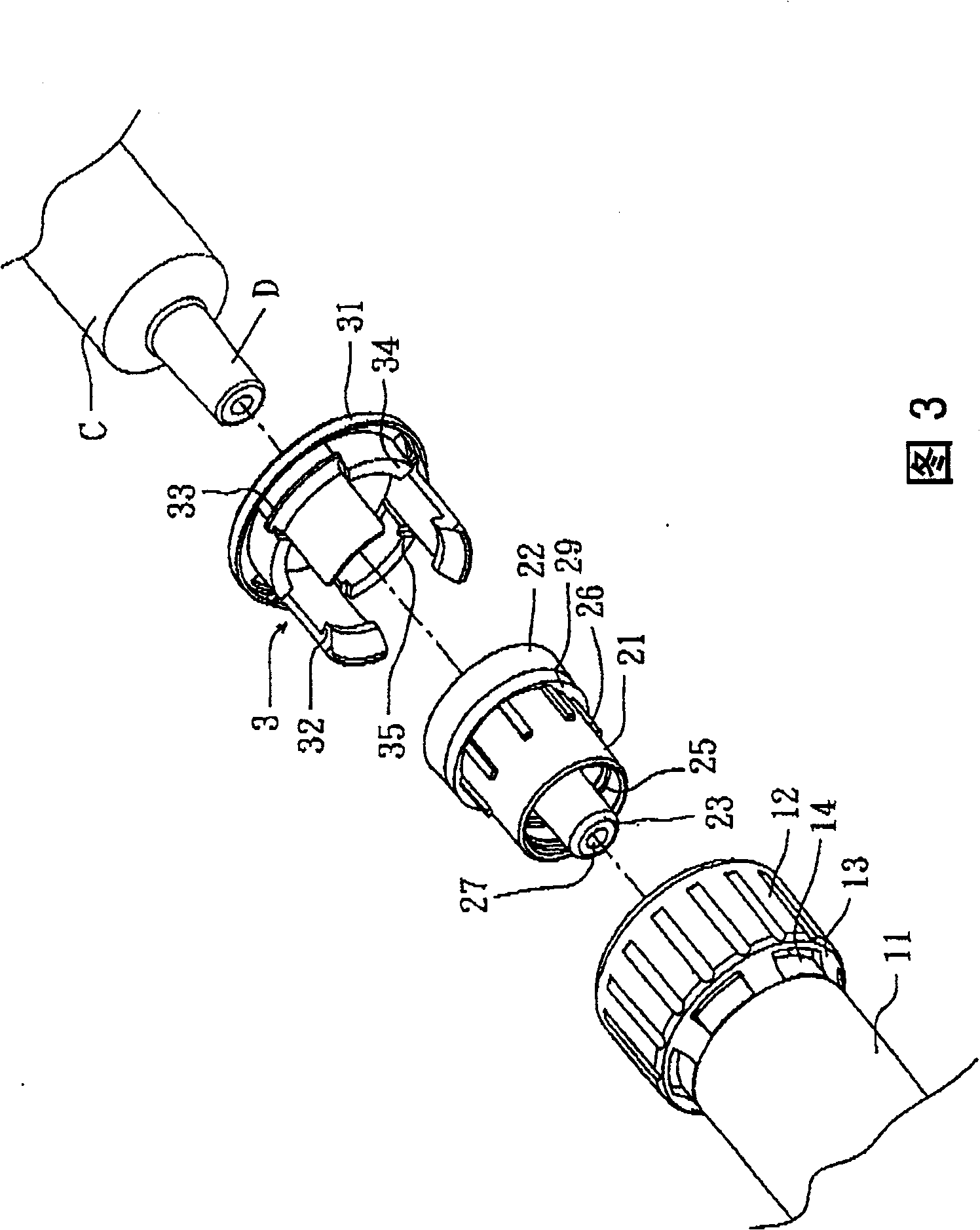 Syringe needle protecting structure