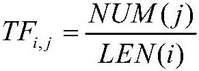 Text topic mining method based on word semantic weight of Internet service