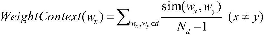 Text topic mining method based on word semantic weight of Internet service