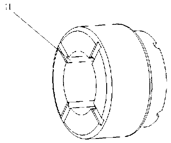 Glass-sintered brushless direct-current motor end cover