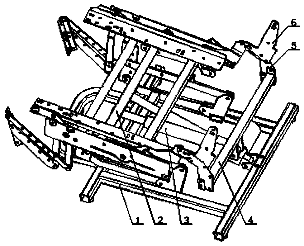 Independent backrest adjusting device of sofa iron stand