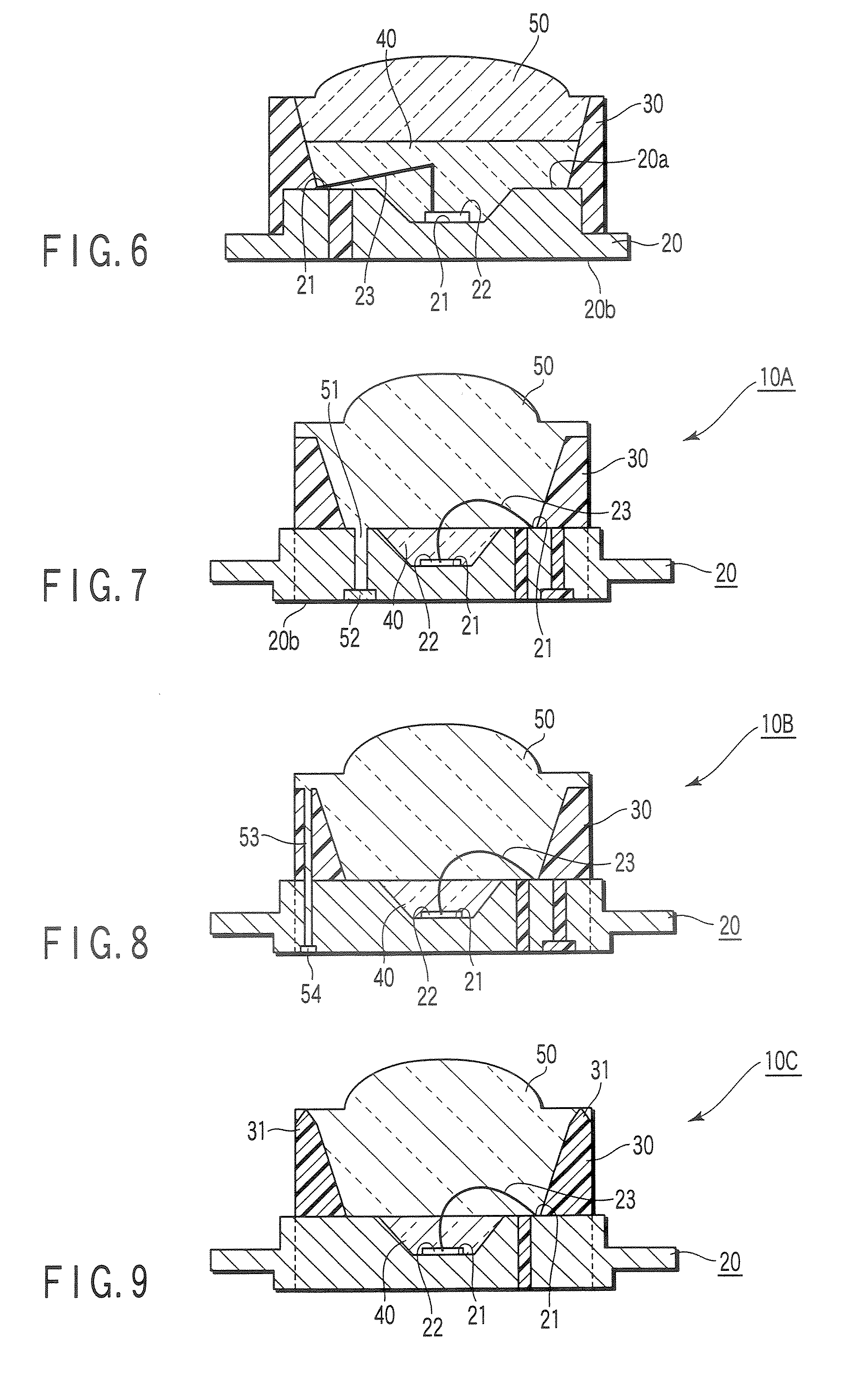 Lens-equipped light-emitting diode device and method of manufacturing the same