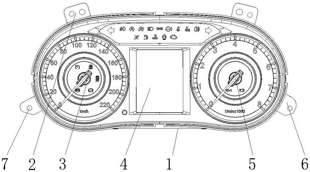 Intelligent automobile combination instrument based on TFT screen