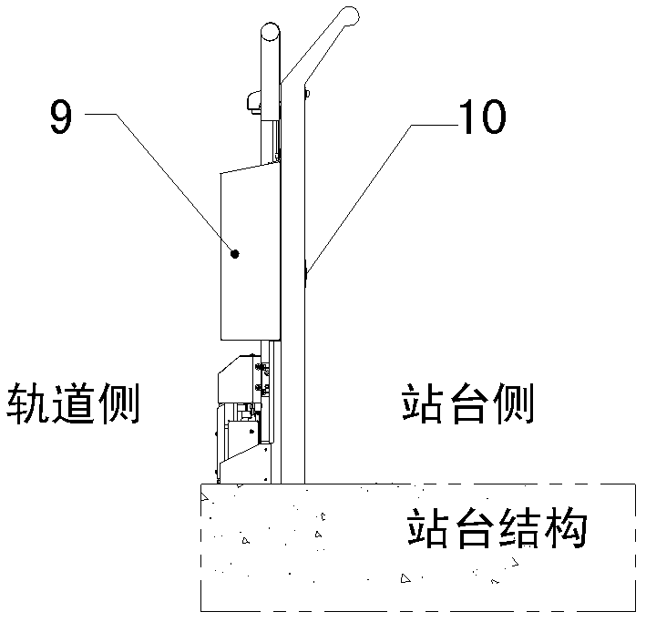 Non-standard electric railing for rail transit platform safety railing system