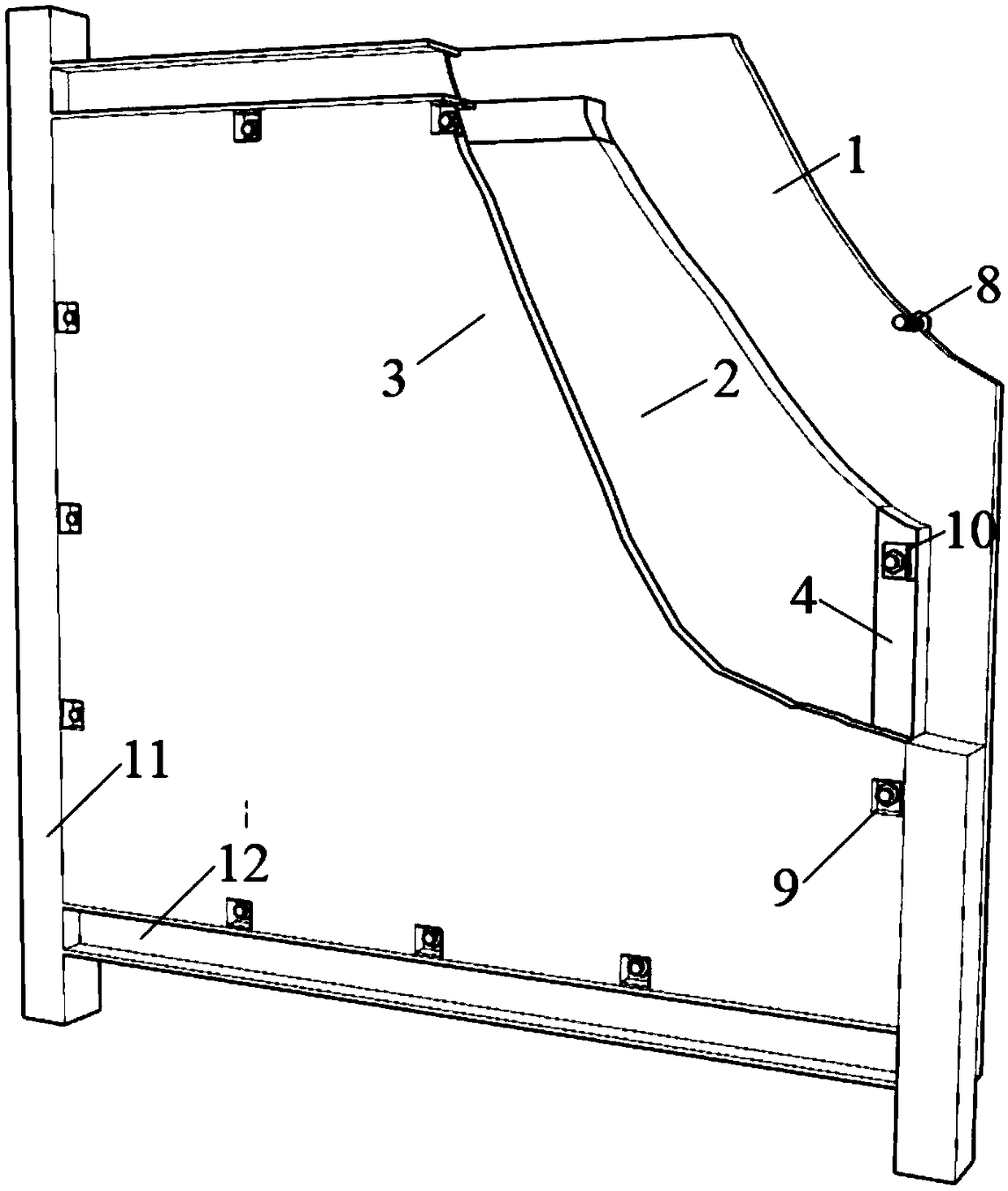 Prefabricated built-in insulating layer foamed concrete composite wall-light steel frame connection joint