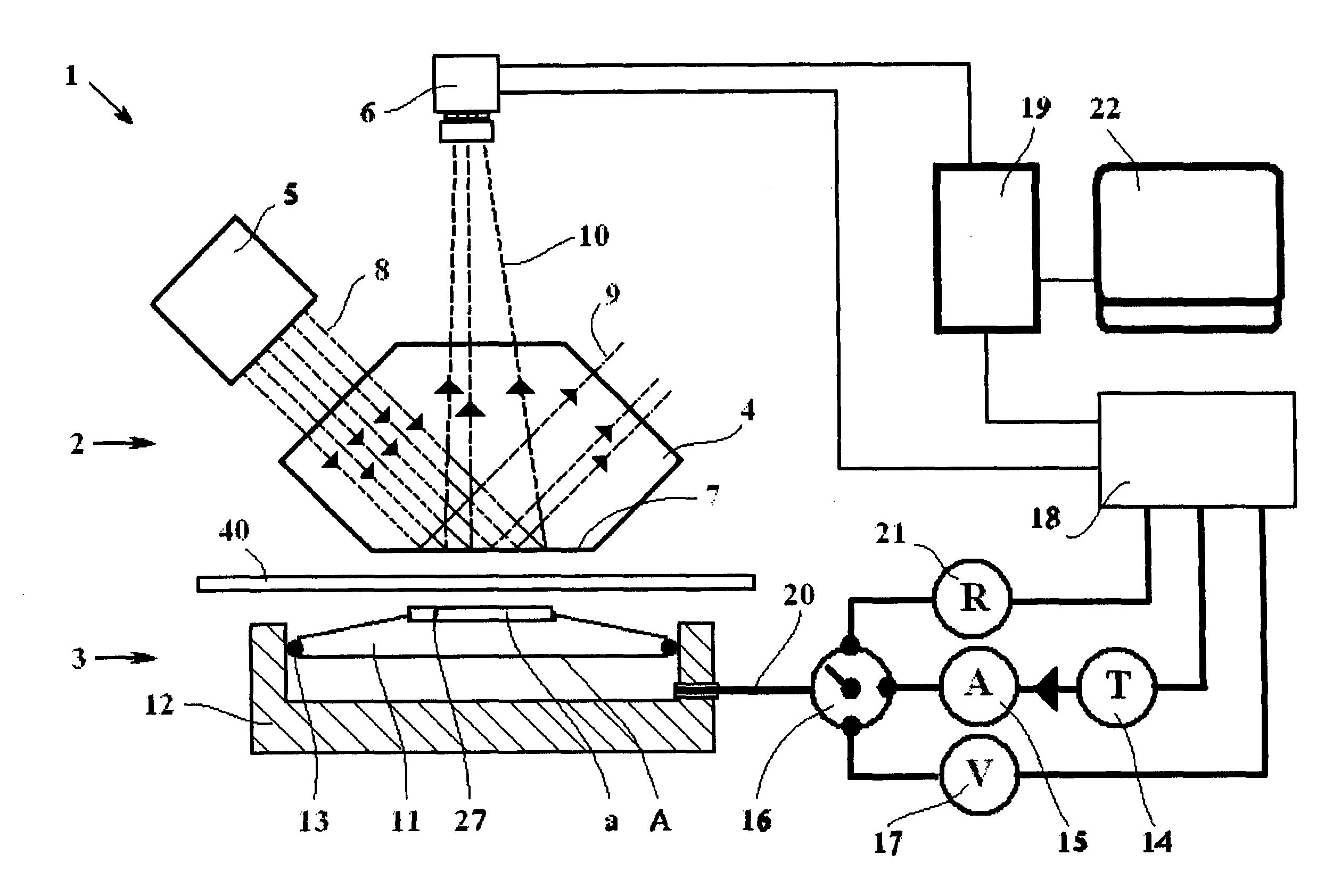 Method and device for determining the topography of a material surface