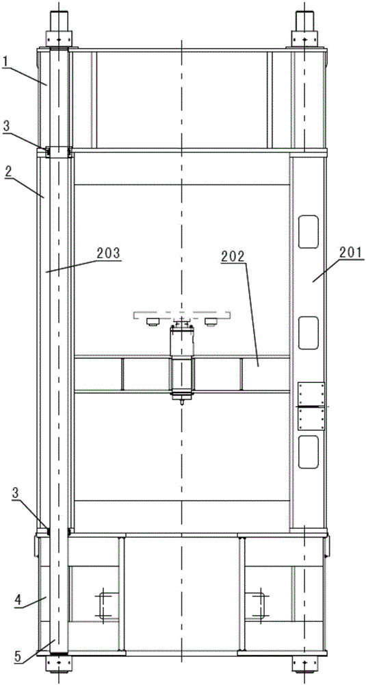 High-speed connecting-rod press with integrated strut