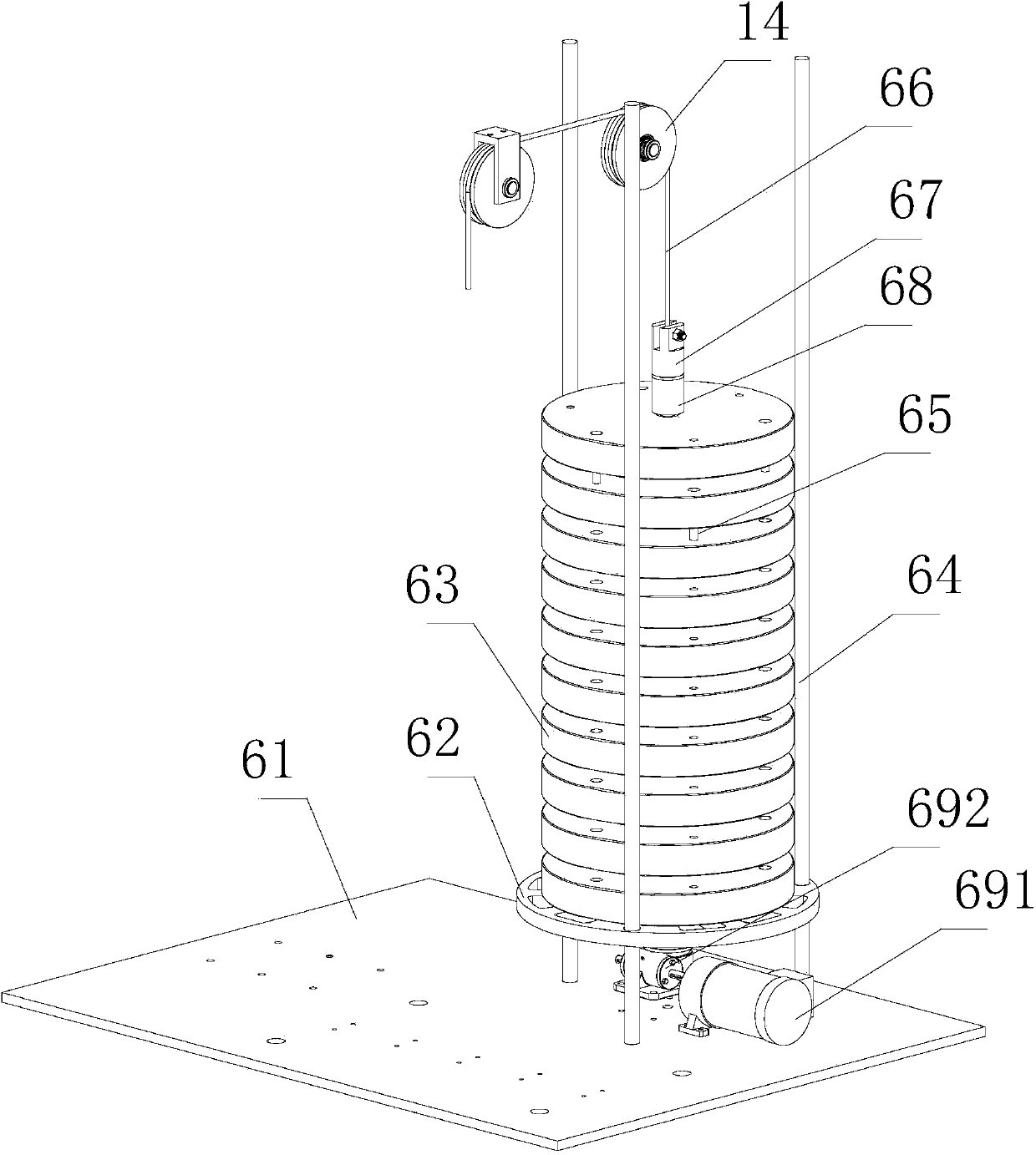 Load device for electric power fitting abrasion test machine