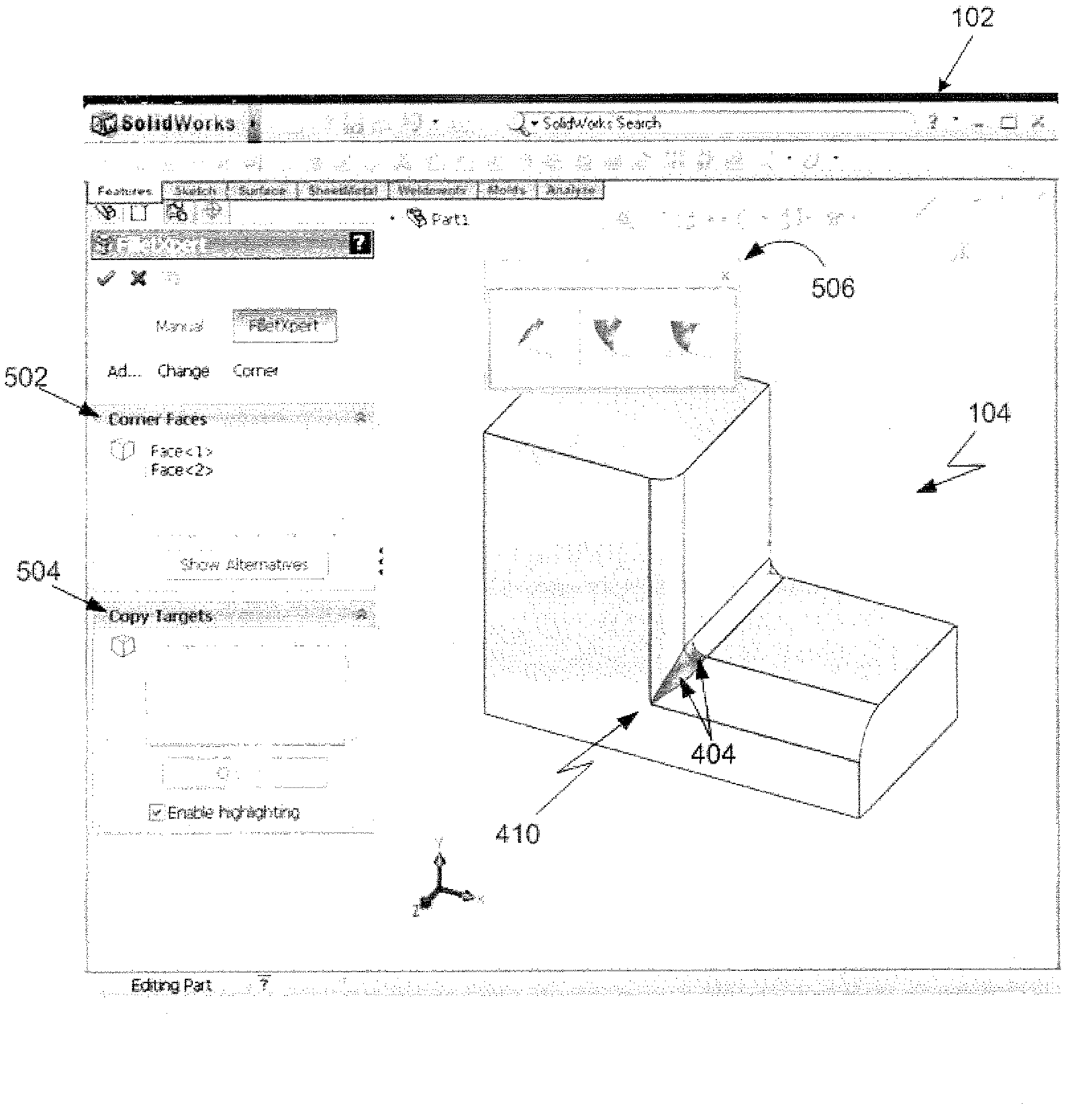 Implicit feature recognition for a solid modeling system