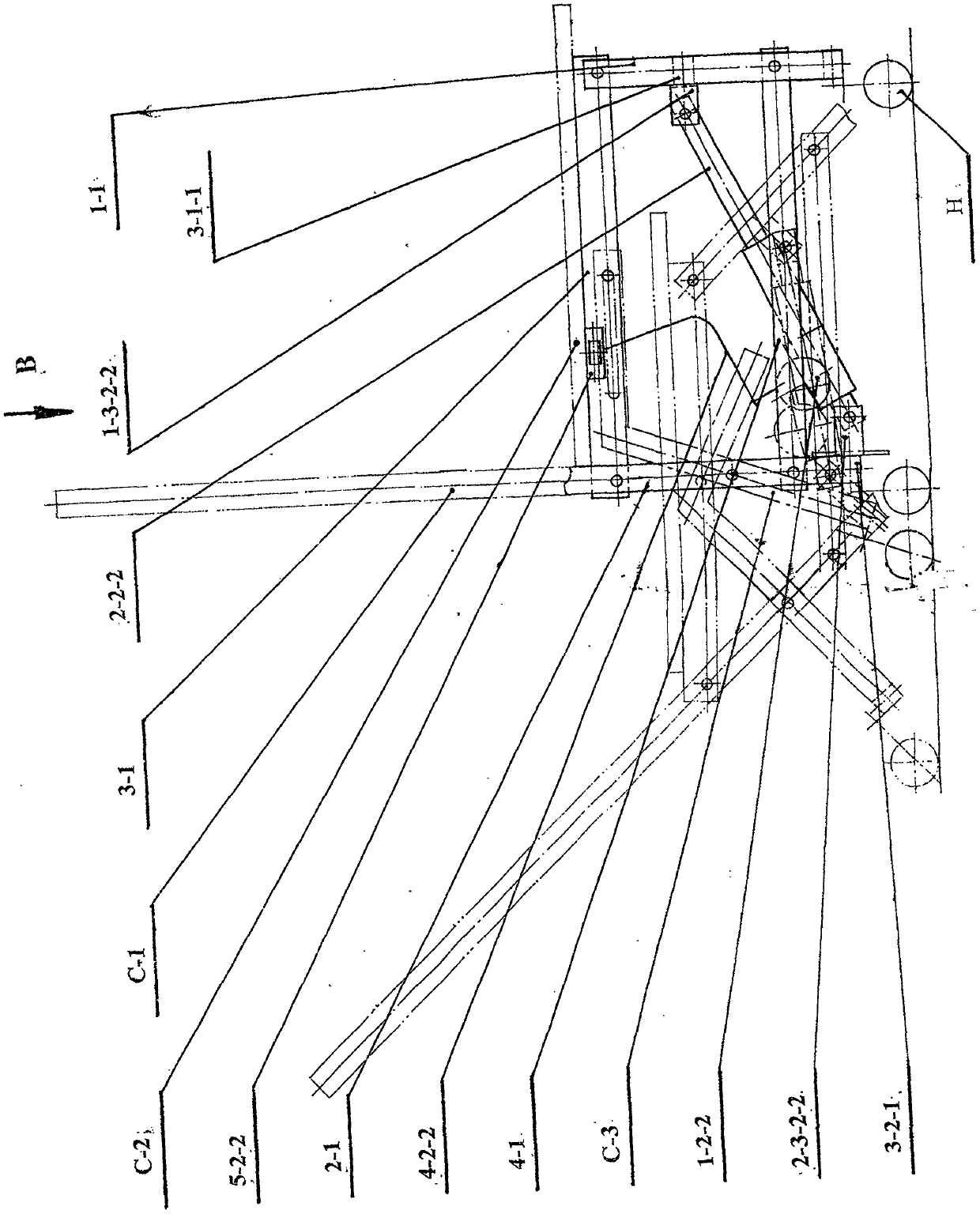 Sitting-lying switching mechanism of sitting-lying sitting device