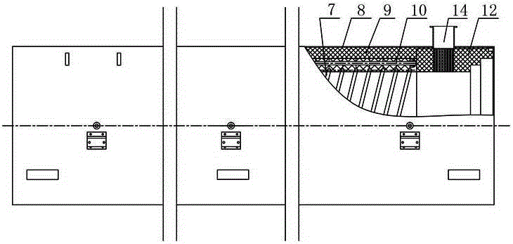 Fast cooling furnace body of horizontal diffusion furnace