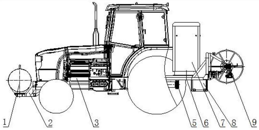 Tractor gas station and working method thereof