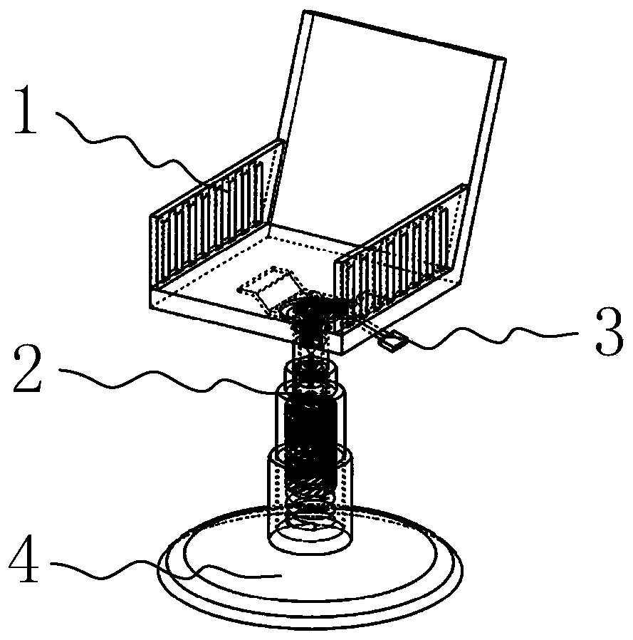 Office chair realizing safe rise and fall