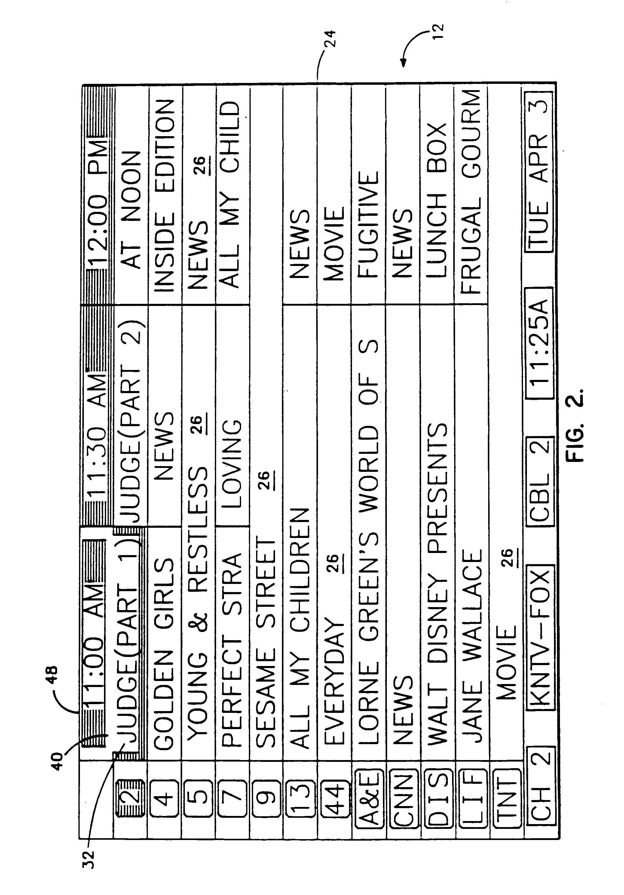 Television schedule system