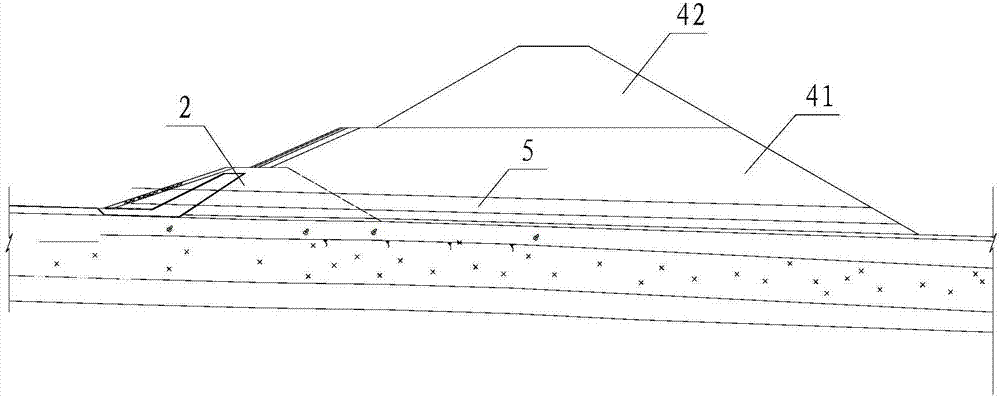 Flow guiding system for canyon area high dam hydropower engineering slag field valley water