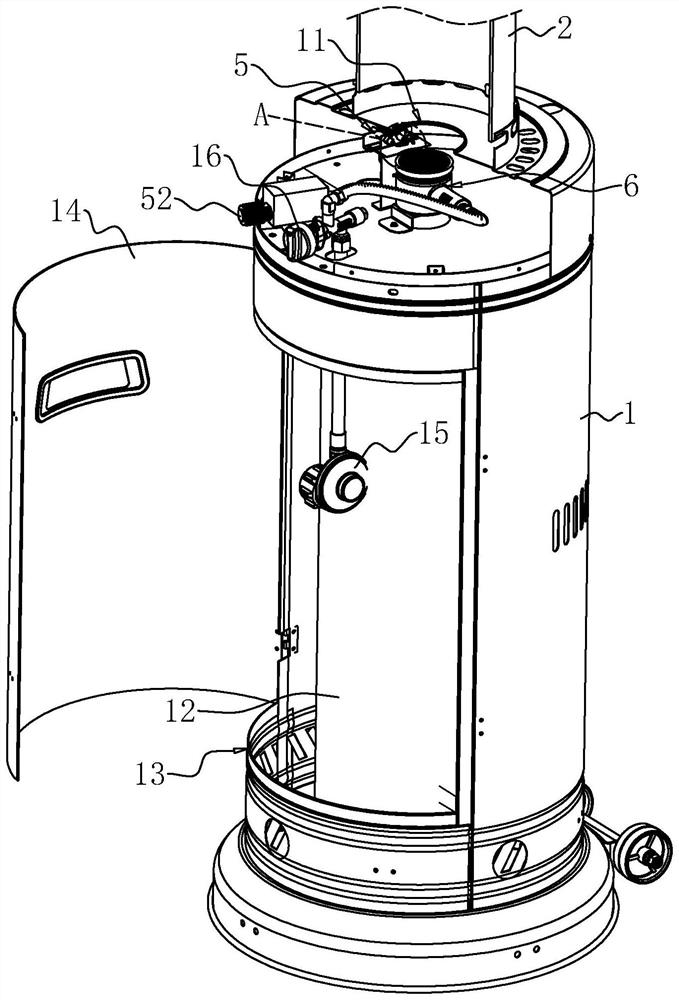 Glass tube heating furnace and control method thereof