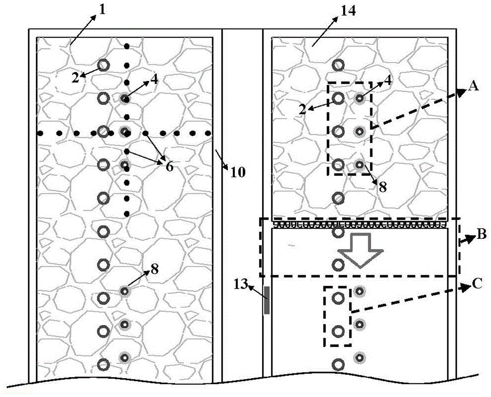 In-situ monitoring method of large space motion of coal mine mining stratum