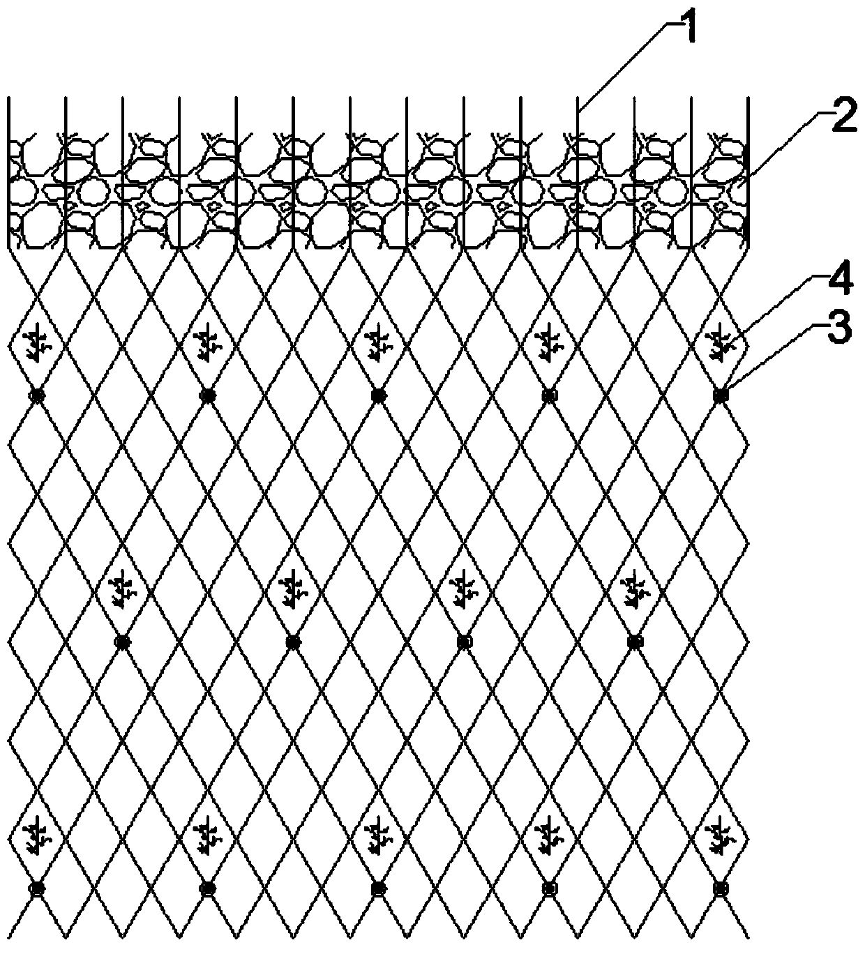 Ecological restoration structure of high and steep side slope of refuse dump