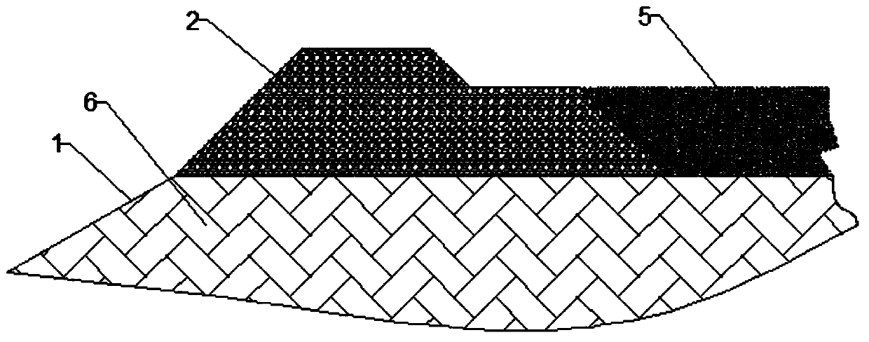 Ecological restoration structure of high and steep side slope of refuse dump