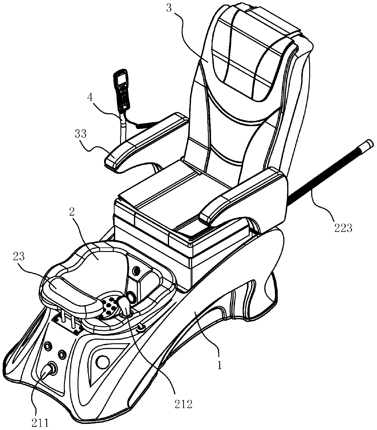 Foot bath massage chair