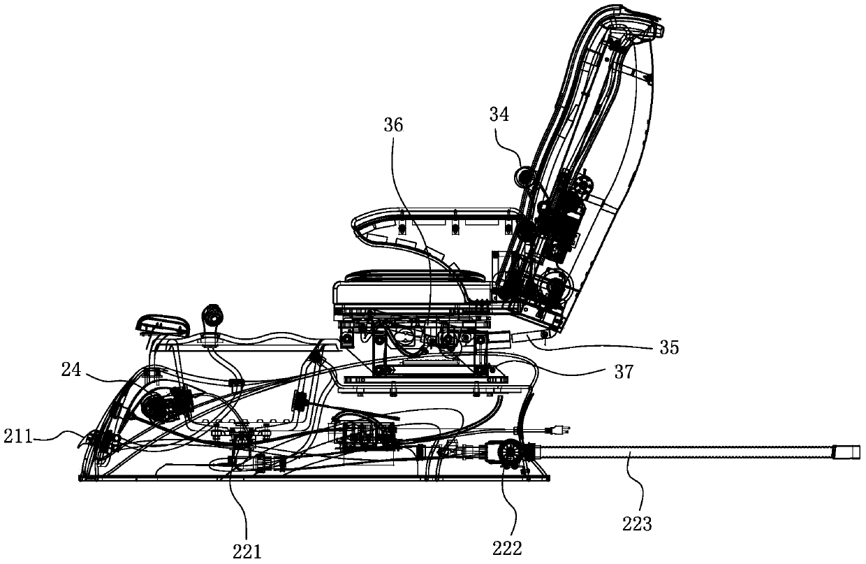 Foot bath massage chair