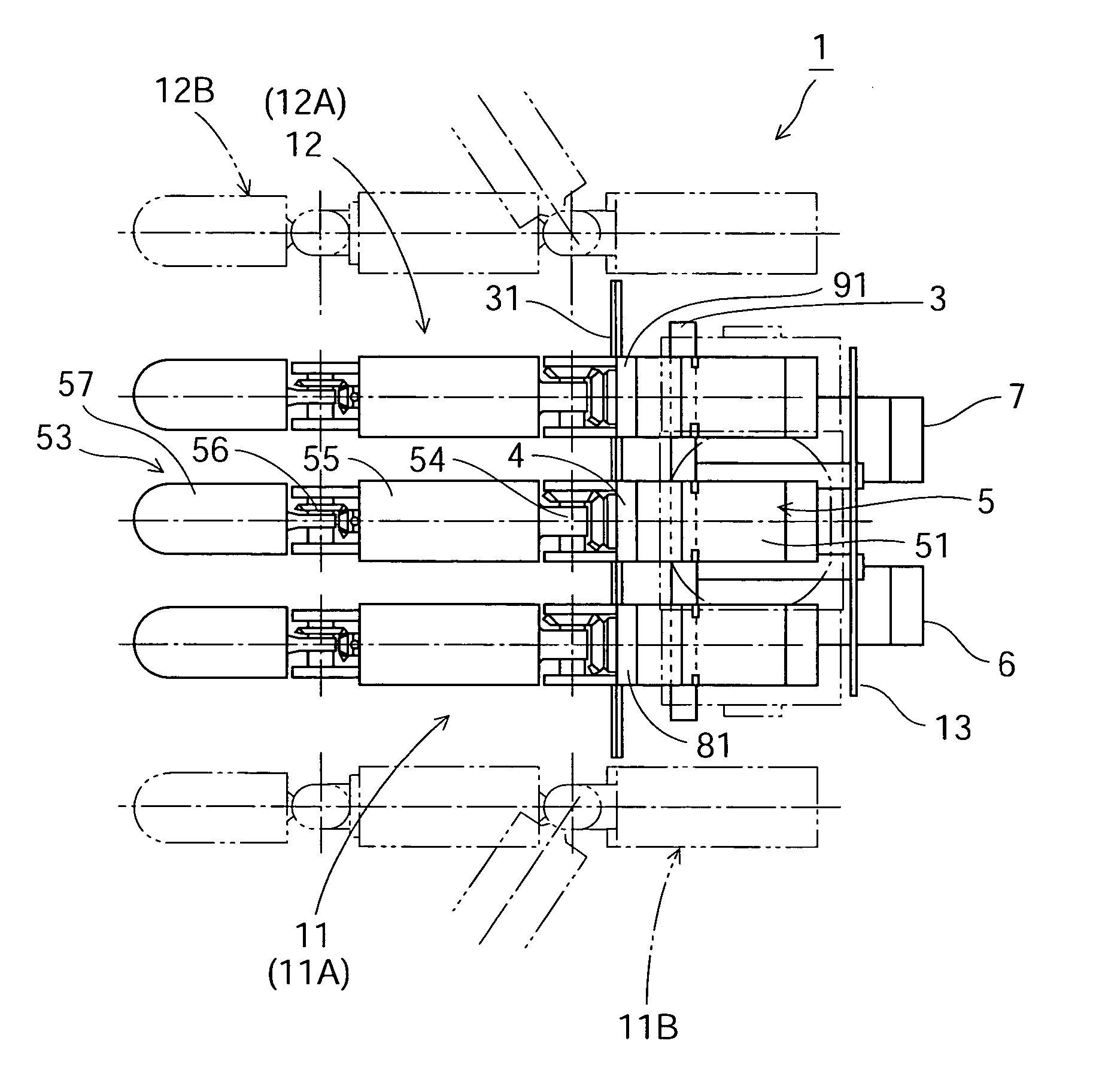 Palm mechanism for robot hand