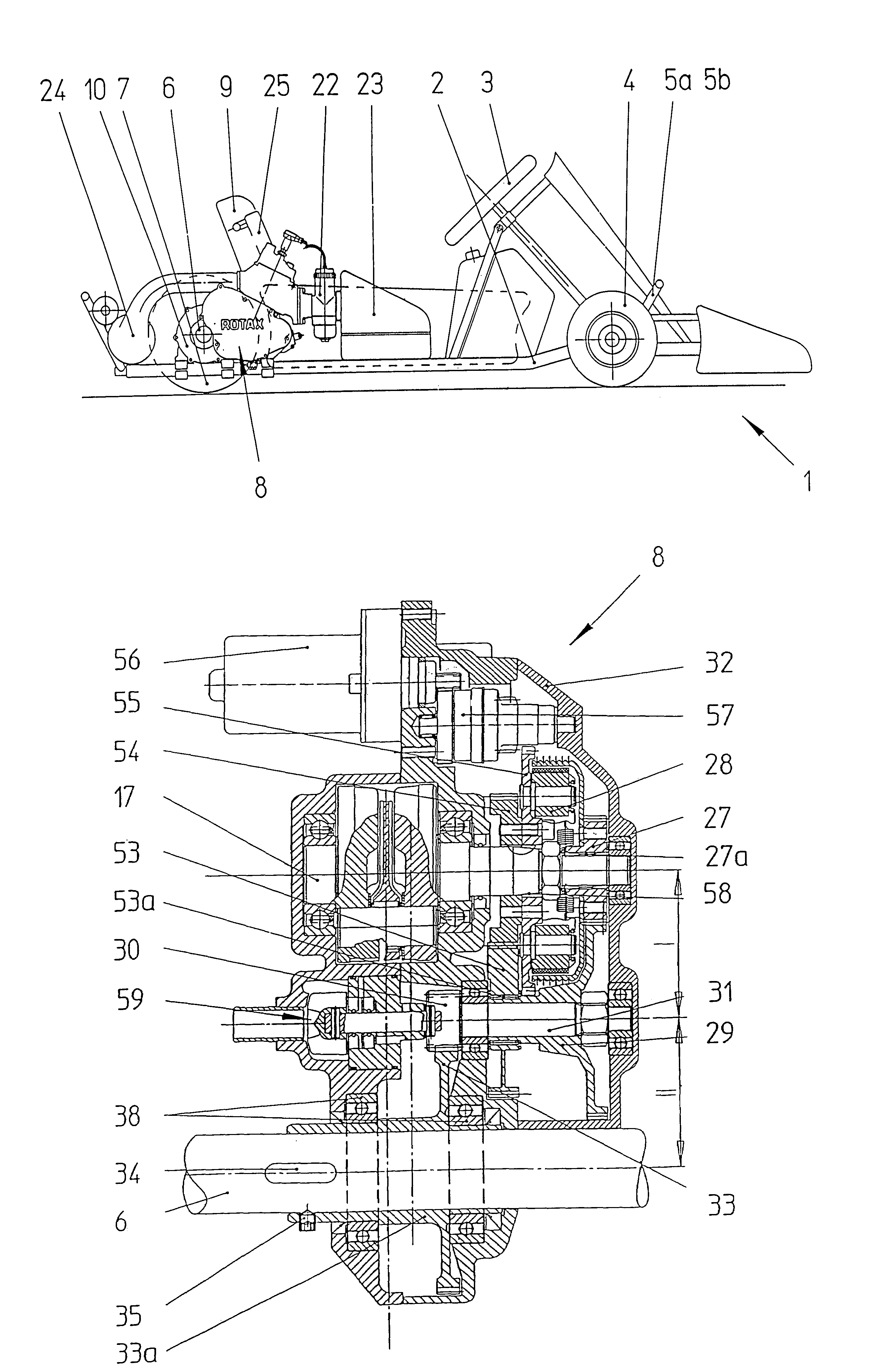 Direct drive assembly and go-kart containing same