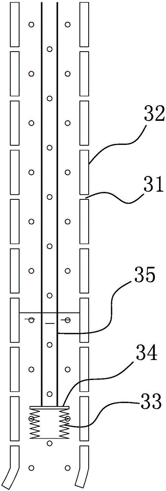 Vertical temperature distribution test and underground water level measurement device for ground source rock soil layer