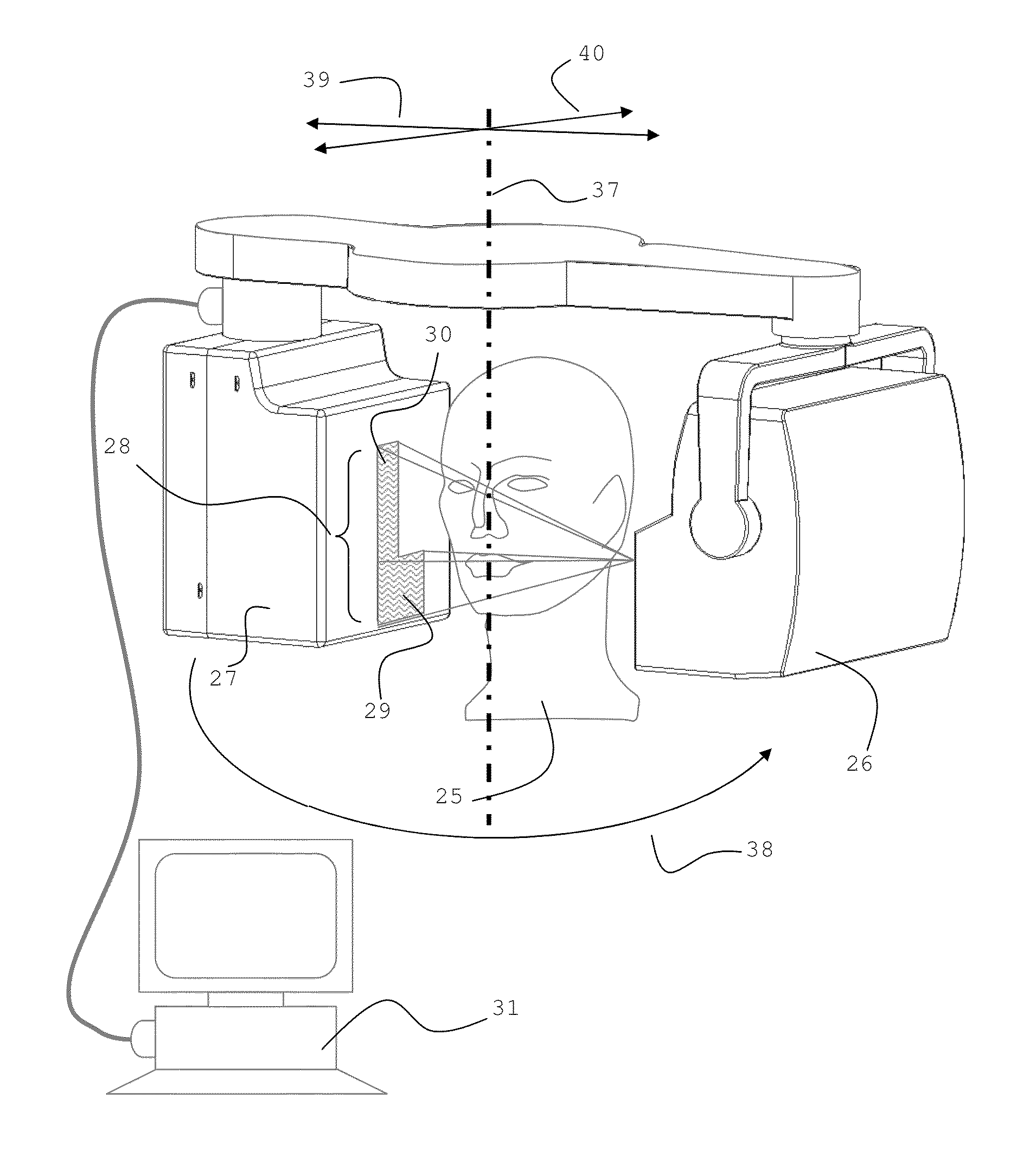 Radiation imaging device with irregular rectangular shape and extraoral dental imaging system therefrom