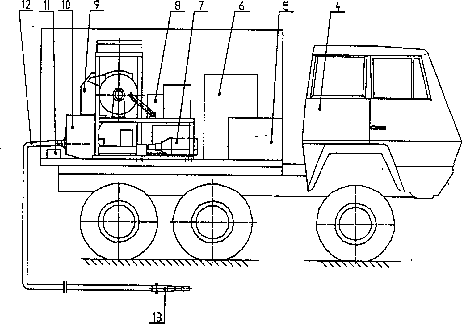 Vehicle multifunction concrete construction equipment