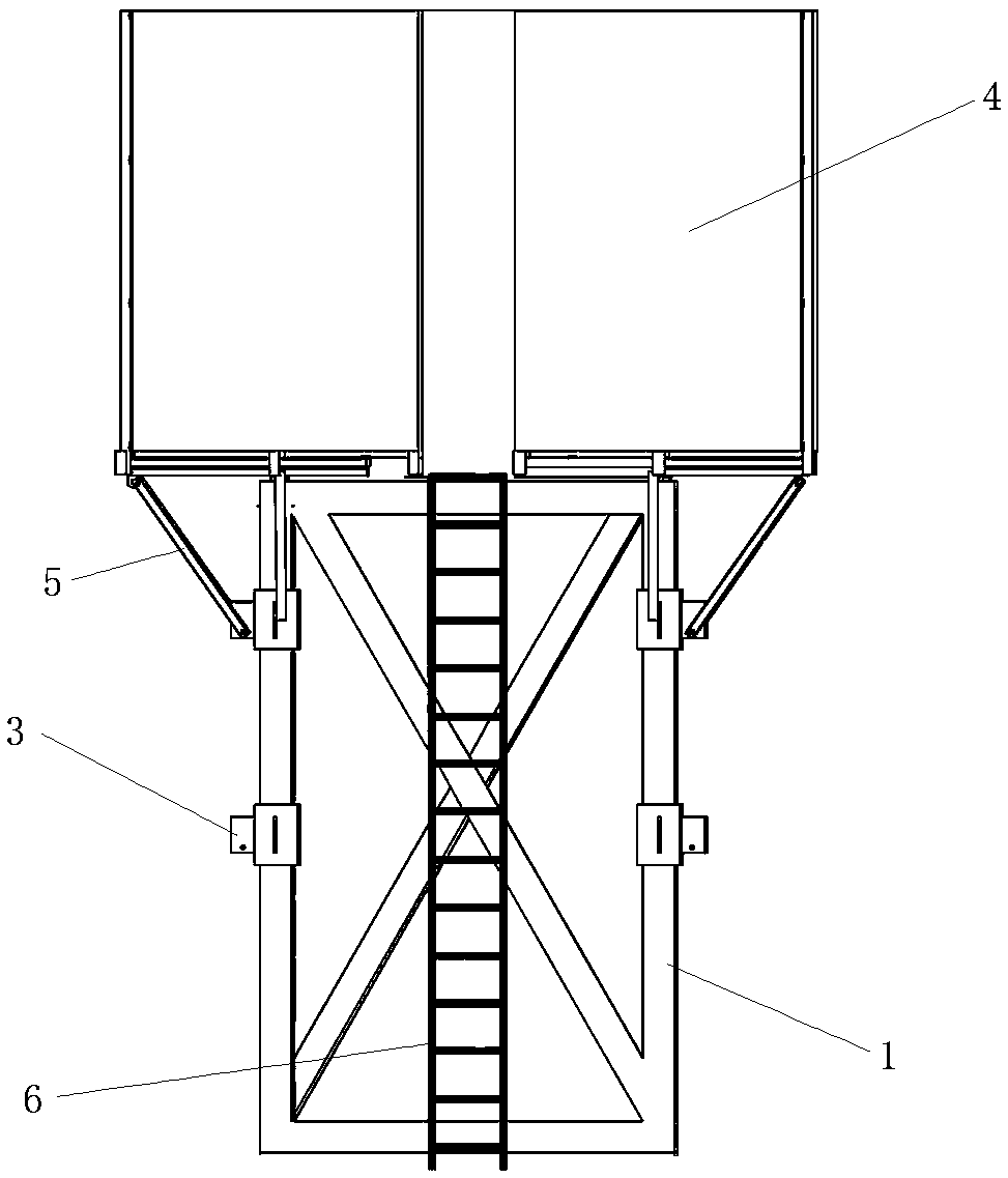 Temporary operation platform system and construction method thereof