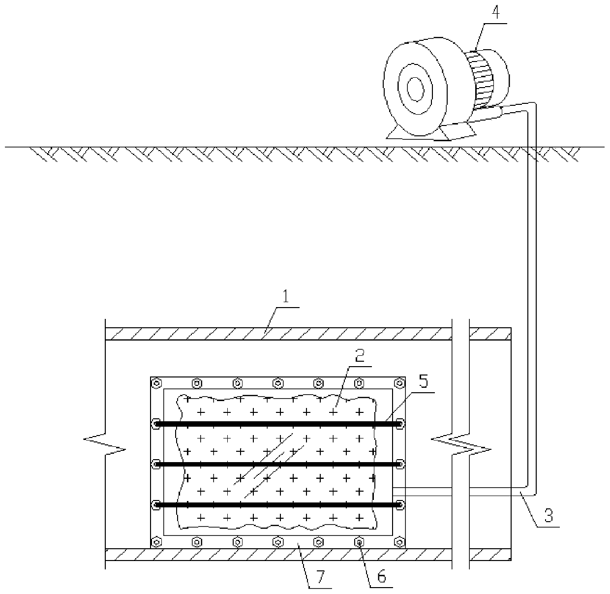 Fast water inrush prevention device for underwater tunnel