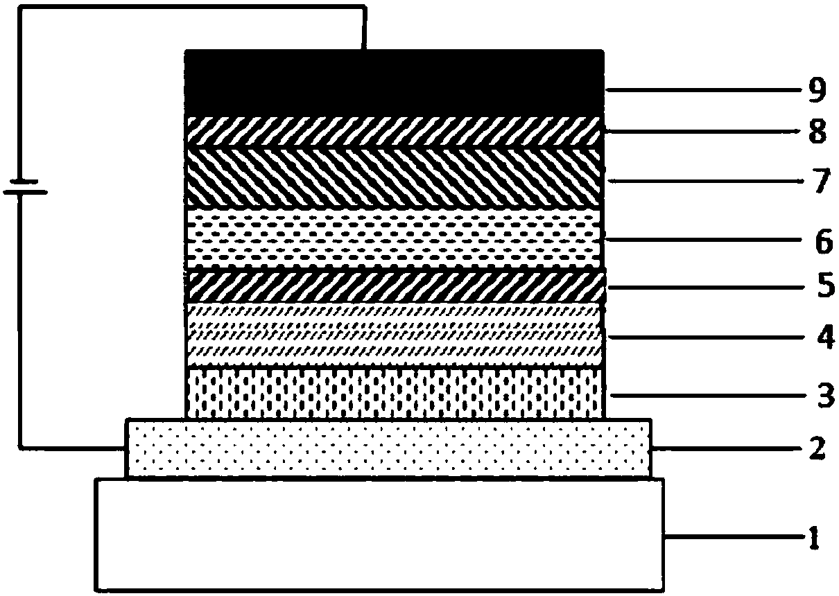 Fluorene derivative-containing organic light-emitting device