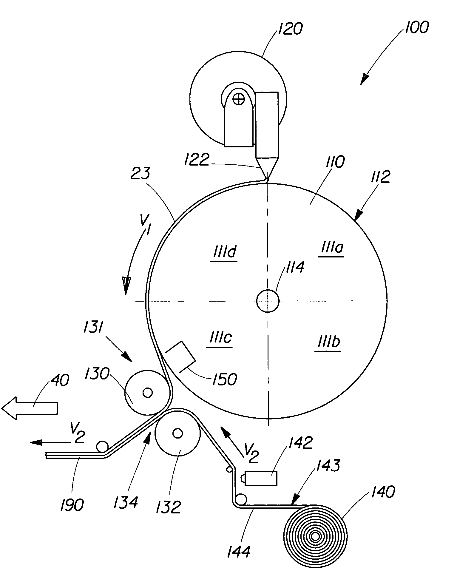 Apparatus for producing elastomeric nonwoven laminates