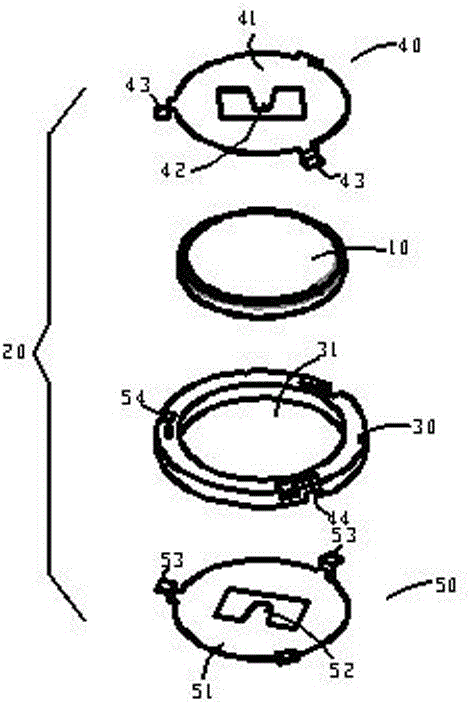 A device suitable for electrical connection of button battery and connection method