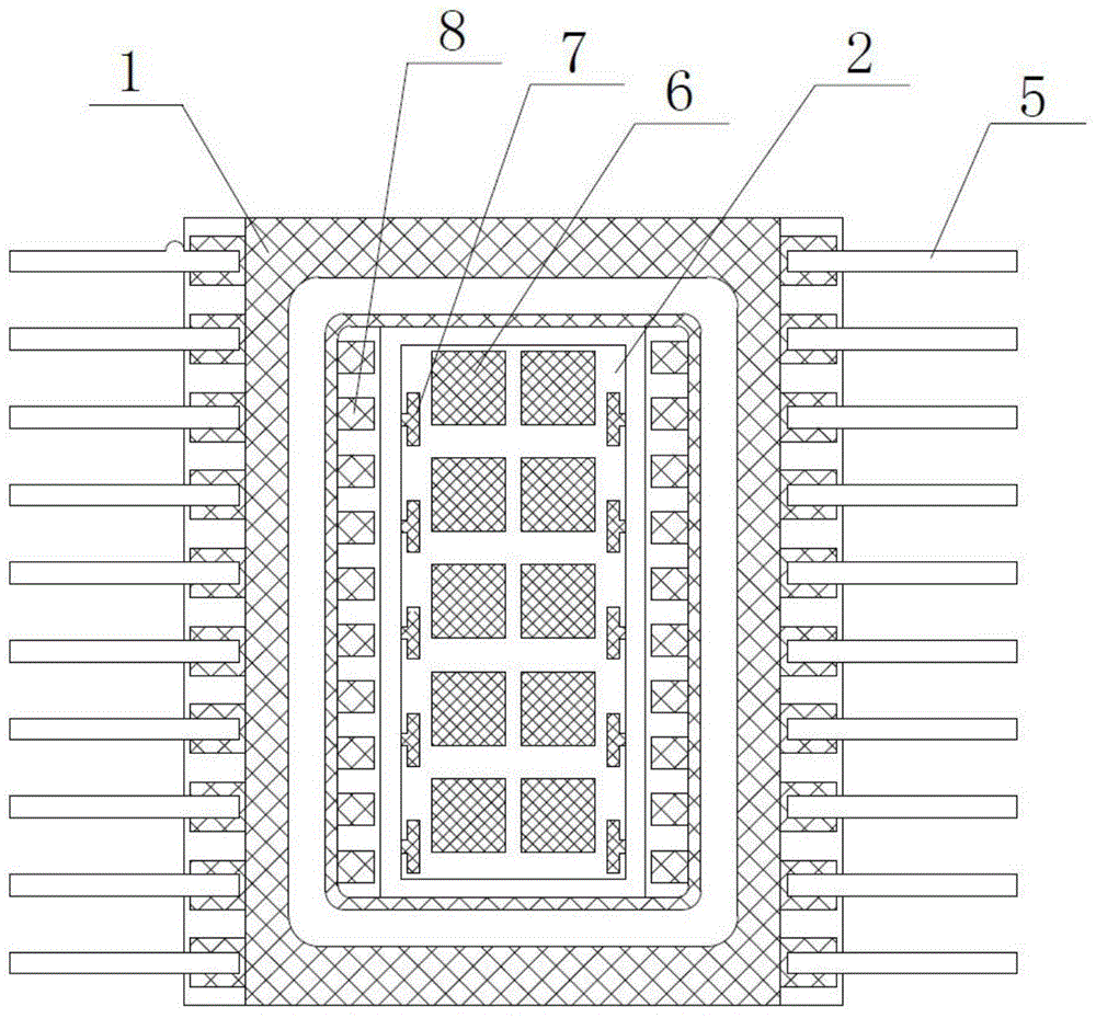 Multi-die high-power diode shell and manufacturing method thereof as well as chip packaging method